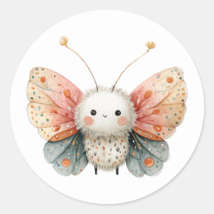 Sticker Rond Illustration du dessin mou de la teigne