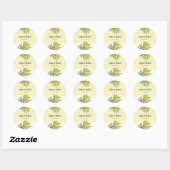 Sticker Rond Illustration du portrait des jonquilles d'aquarell (Feuille)