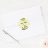 Sticker Rond Illustration du portrait des jonquilles d'aquarell (Enveloppe)