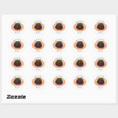 Sticker Rond Illustration du pudding de Noël (Feuille)
