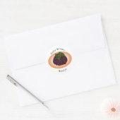Sticker Rond Illustration du pudding de Noël (Enveloppe)