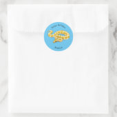 Sticker Rond Illustration du serpent python birman (Sac)