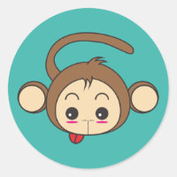 Illustration du singe de Cute Kawaii
