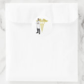 Sticker Rond Illustration du symbole Docteur et caducée (Sac)