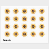 Sticker Rond Illustration du tournesol (Feuille)