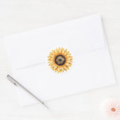 Sticker Rond Illustration du tournesol (Enveloppe)