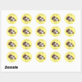 Sticker Rond Illustration d'un champignon (Feuille)