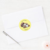 Sticker Rond Illustration d'un champignon (Enveloppe)
