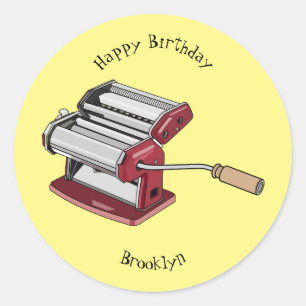 Sticker Rond Illustration d'un fabricant de pâtes alimentaires