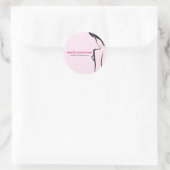 Sticker Rond Illustration d'une femme (Sac)