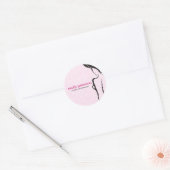Sticker Rond Illustration d'une femme (Enveloppe)