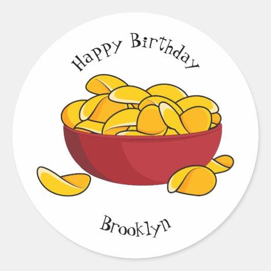 Sticker Rond Illustration d'une puce de pomme de terre (Devant)