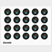 Sticker Rond Illustration graphique Anime Manga Anime 1 (Feuille)