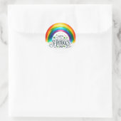 Sticker Rond Illustration Jour de la Saint Patrick Rainbow Sham (Sac)