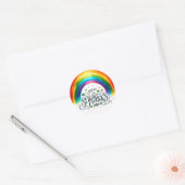 Sticker Rond Illustration Jour de la Saint Patrick Rainbow Sham (Enveloppe)