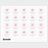 Sticker Rond Illustration Little Lady Lips premier anniversaire (Feuille)