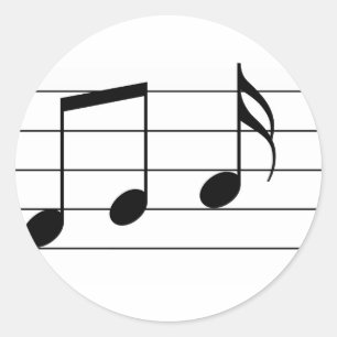 Sticker Rond Illustration musicale. Titres d'indice et de taux 
