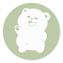 Illustration numérique d'ours mignon qui agite la