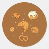 Sticker Rond Illustration of bread (Devant)