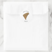 Sticker Rond Illustration Pan flûte / panpipes (Sac)