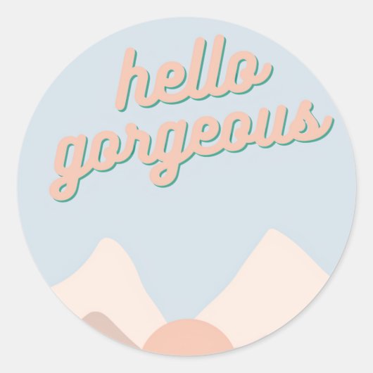 Sticker Rond Illustration Pastel Indie (Devant)