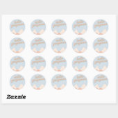 Sticker Rond Illustration Pastel Indie (Feuille)