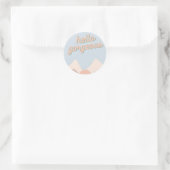 Sticker Rond Illustration Pastel Indie (Sac)
