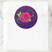 Sticker Rond Illustration rose (Sac)