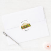 Sticker Rond Illustration Sandwich (Enveloppe)