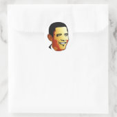 Sticker Rond Illustration vectorielle Barack Obama (Sac)