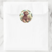 Sticker Rond Illustration vintage Lagotto Romagnolo (Sac)