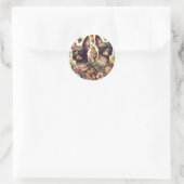 Sticker Rond Illustration vintage Xoloitzcuintle (Sac)