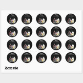 Sticker Rond Illustrations de crânes et de potions Halloween he (Feuille)