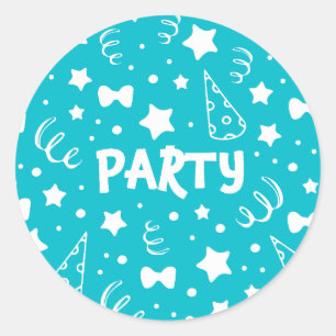 Sticker Rond Illustrations de parti