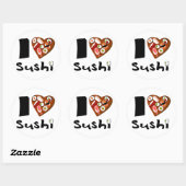 Sticker Rond ilovesushipegatina (Feuille)