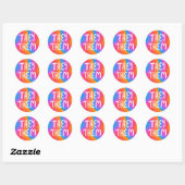 Sticker Rond ILS/EUX Pronononounes Rainbow Handlettering Feuill (Feuille)