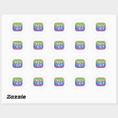 Sticker Rond ILS/EUX Pronoun Rainbow Circle Pride (Feuille)