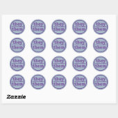 Sticker Rond Ils les pronom | bleu et violet (Feuille)