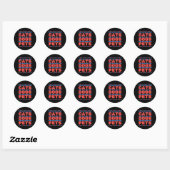 Sticker Rond Ils mangent les chiens (Feuille)