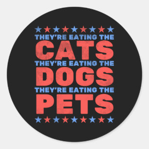 Sticker Rond Ils mangent les chiens