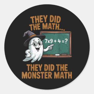 Sticker Rond Ils ont fait un costume d'Halloween pour professeu