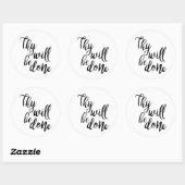 Sticker Rond Ils Seront Faits Chrétiens (Feuille)