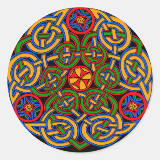 Sticker Rond Ilumination celtique - Cercle de Trinité (Devant)