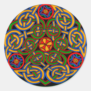 Sticker Rond Ilumination celtique - Cercle de Trinité
