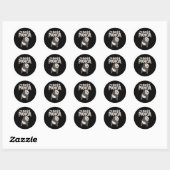 Sticker Rond ILY Panda ASL Geste MAIN Sourde Perte d'audition C (Feuille)