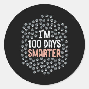 Sticker Rond Im 100 Jours Smarter 100E Jour De L'École Kitten C