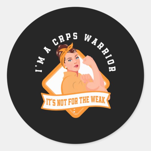 Sticker Rond I'm A CRPS Warrior Fighter RSD RCPS Sensibilisatio (Devant)