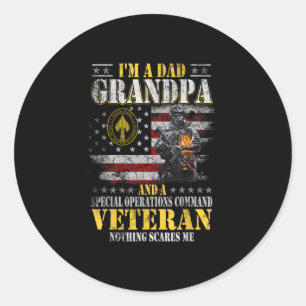 Sticker Rond Im A Dad Grand-pa Commandement Des Opérations Spéc