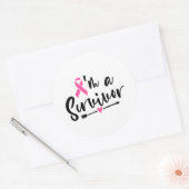 Sticker Rond I'm A Survivor Breast Cancer Awareness (Enveloppe)