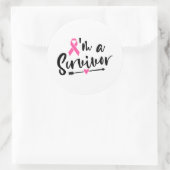 Sticker Rond I'm A Survivor Breast Cancer Awareness (Sac)